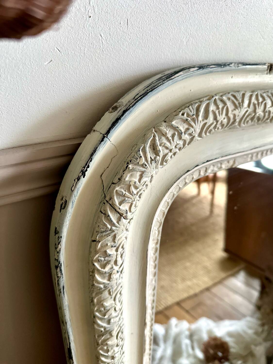 Antique Louis Philippe trumeau mirror 104 x74