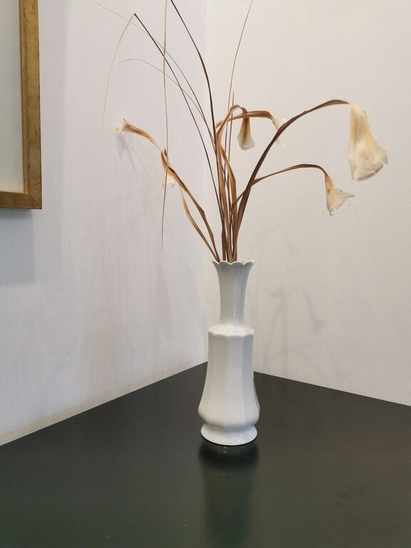White ceramic vase bareuther vintage