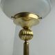 Ancienne lampe a poser laiton & verre vintage