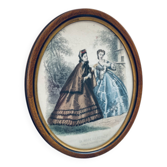Illustration from La Mode Illustrée 1863 framed