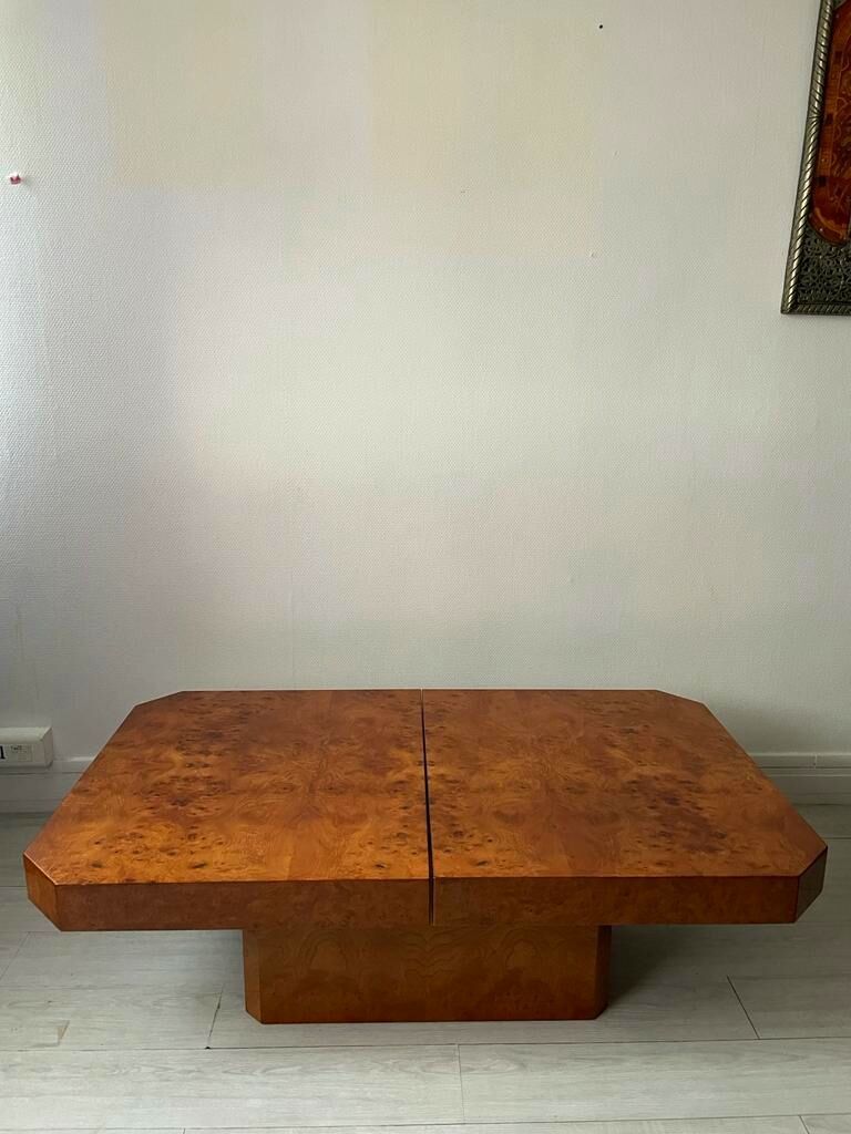 Coffee table elm magnifying glass