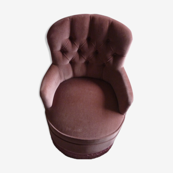 Padded toad chair in old pink color