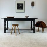 Matte black farmhouse table