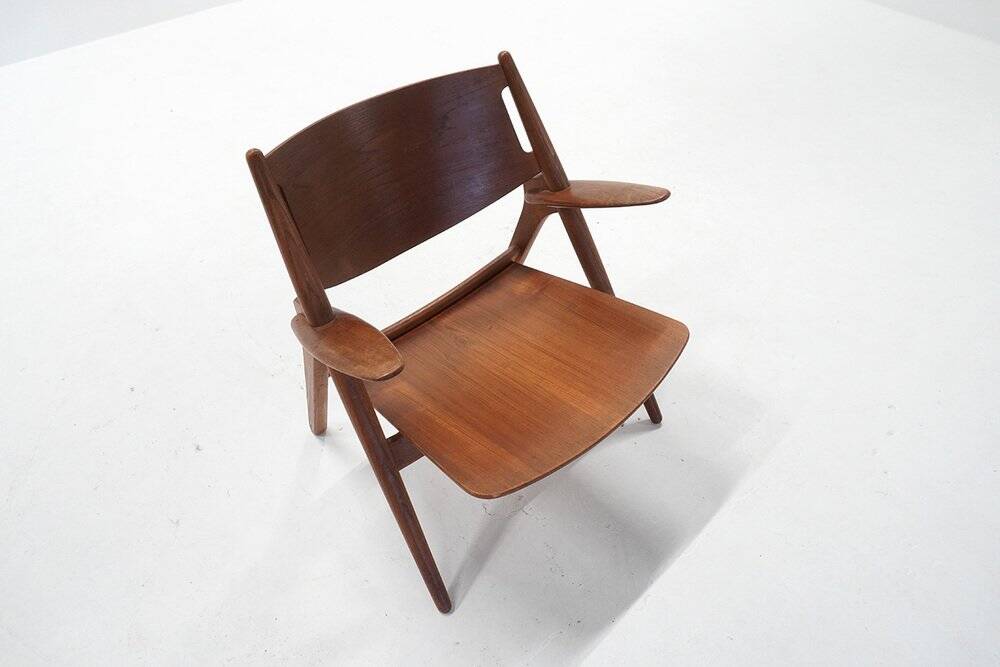 CH28 Sawbuck Lounge Chair by Hans J. Wegner for Carl Hansen, 1960s