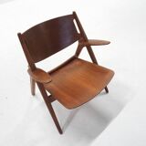 CH28 Sawbuck Lounge Chair by Hans J. Wegner for Carl Hansen, 1960s