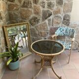 70s style wooden armchair