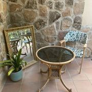 70s style wooden armchair