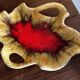Large Vallauris glazed ceramic bowl/trinket dish, signed JAC - 40/30
