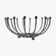 Vintage chrome metal fruit bowl