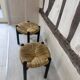 2 "Meribel" stools in black by Charlotte Perriand, 1960