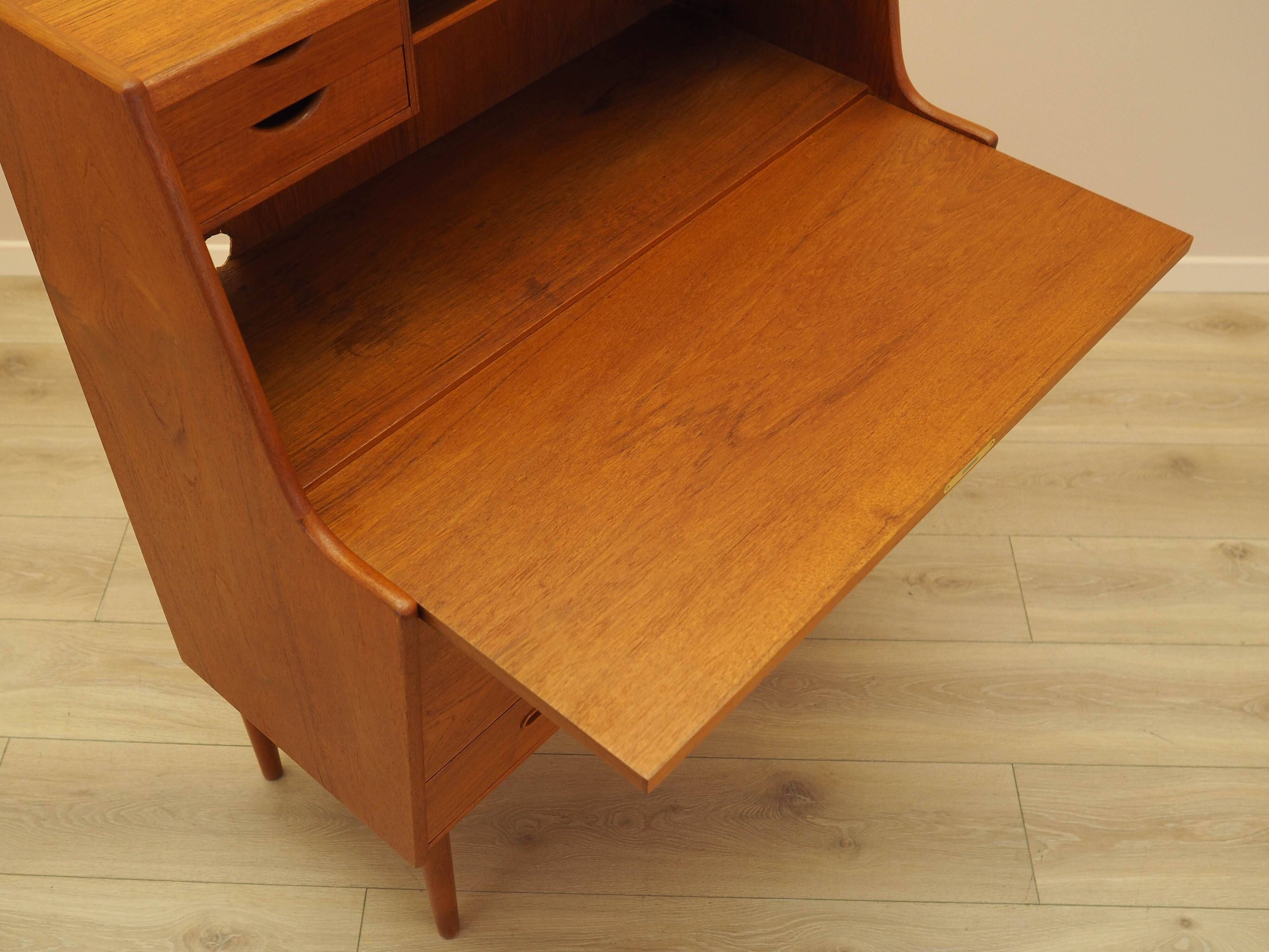 Teak secretary, Danish design, 1960s, Arne Wahl Iversen, Vinde Møbelfabrik