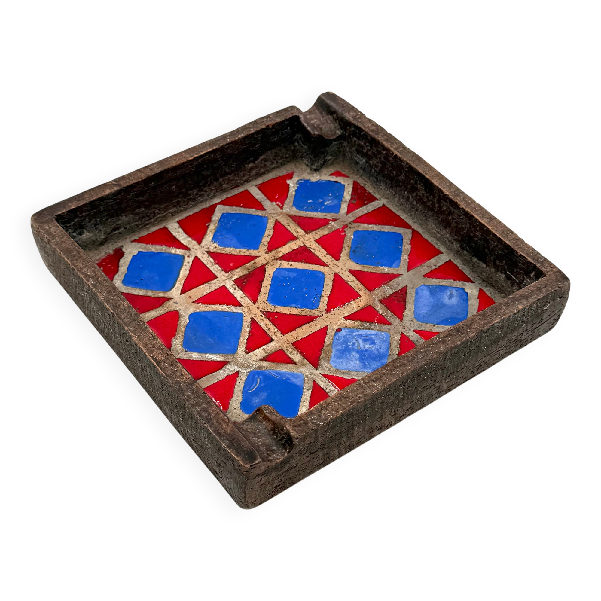 Mid-century space age ceramic ashtray, Aldo Londi Bitossi Italy 1970s