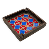 Mid-century space age ceramic ashtray, Aldo Londi Bitossi Italy 1970s