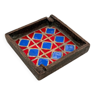 Mid-century space age ceramic ashtray, Aldo Londi Bitossi Italy 1970s