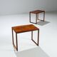 Sled legged pair of rosewood side tables mid-century Denmark 1960