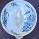 Antique soup tureen, Keller Lunéville earthenware, stamped K, blue decoration.