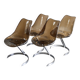 Suite de 4 chaises Eurosteel vintage 1970