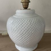 Pied de lampe vintage en céramique émaillée motifs écailles