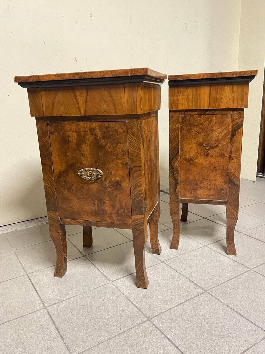 Comodini grandi Art Déco, Italia, anni '30, set di 2
