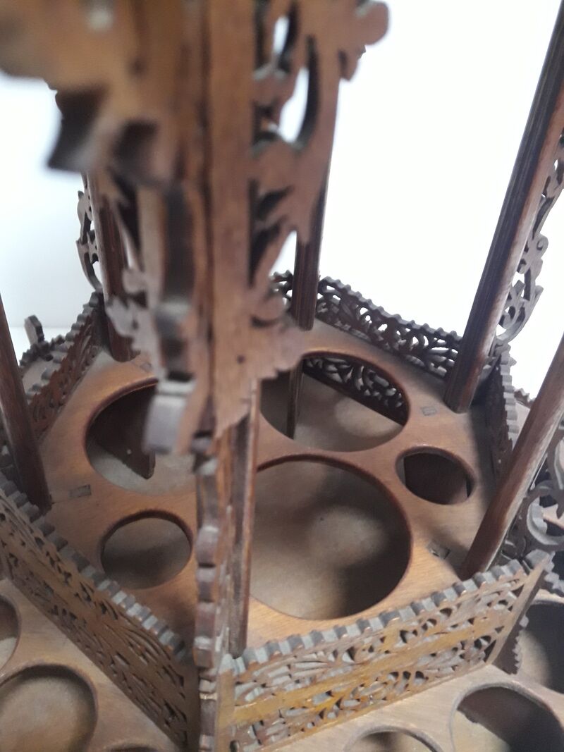 Liquor cellar bandstand wooden cut early XX °