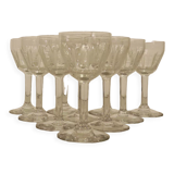 10 Old Art Deco Stemware – Cut Pattern