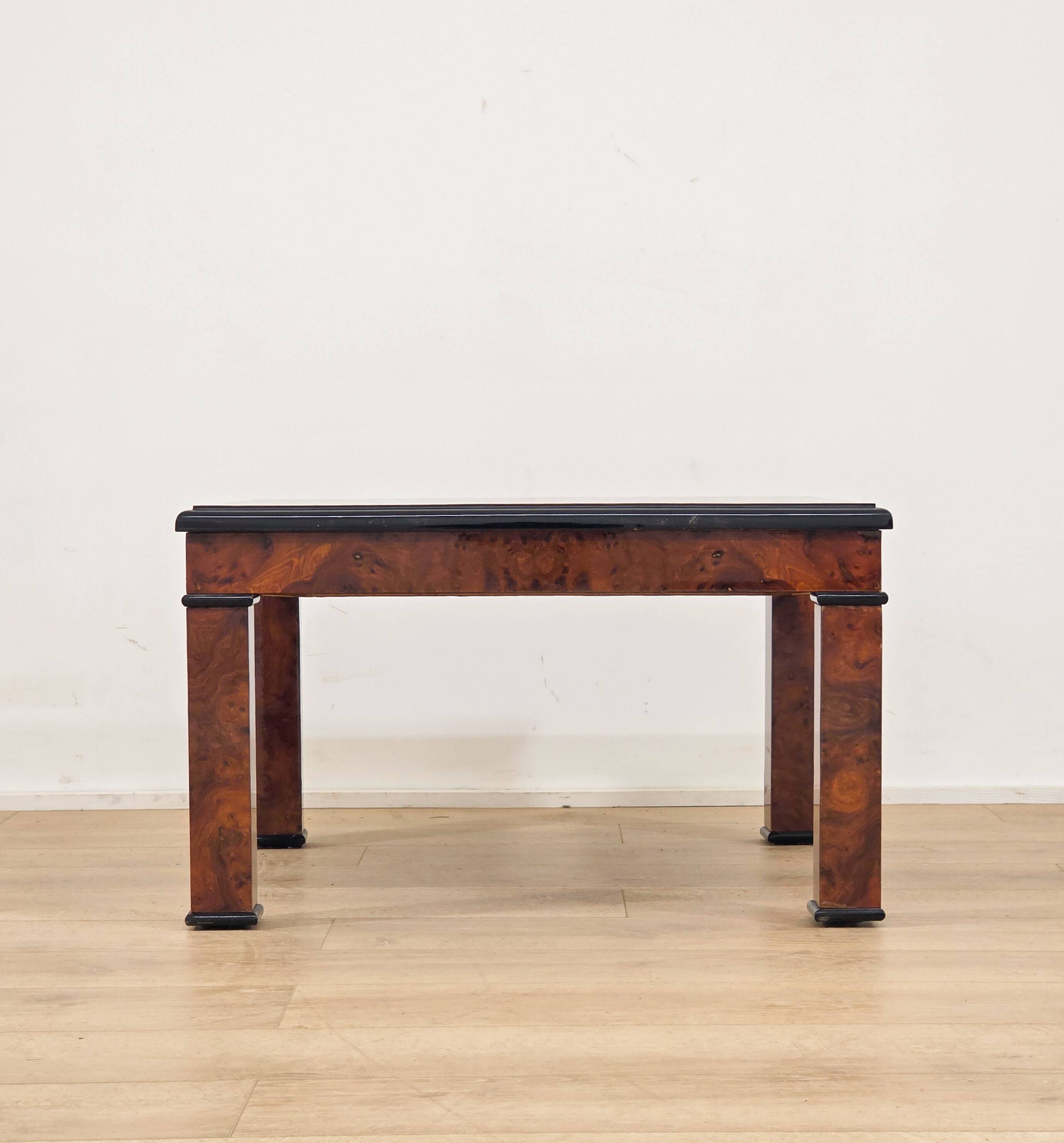 Coffee table in elm burl - 1970s