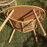 Vintage rattan table and chairs