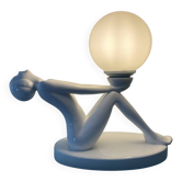 Art Deco lamp in ceramic and opaline from the 60s-70s.