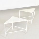 Pair of Mathieu Matégot tables 1950