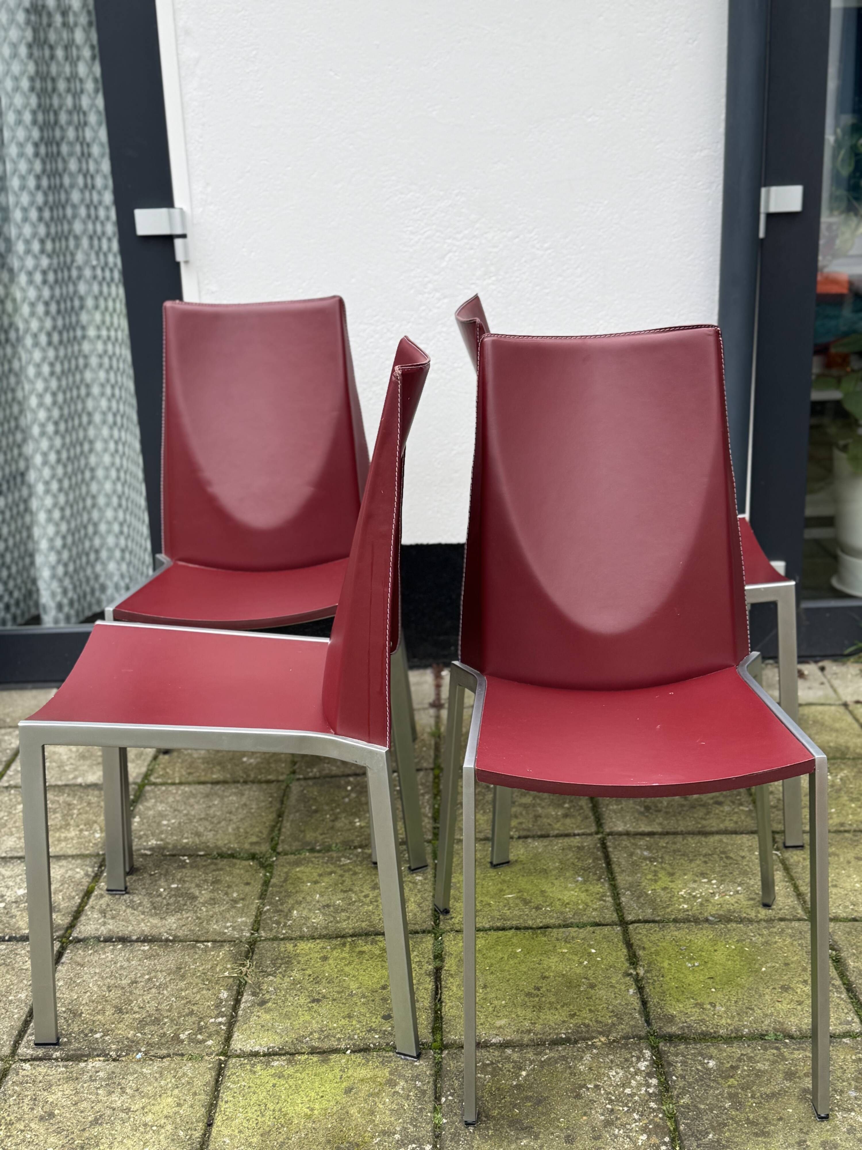 4 chaises de salle à manger italiennes post-modernes Bross
