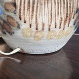 Stoneware lamp (base) signed Joël Courjault for Keraluc – floral decoration