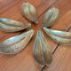 Brass leaf petal ashtrays. 1970s