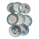 8 mismatched ironstone dinner plates