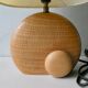 Wooden lamp with its herbarium lampshade from the 70s