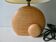 Wooden lamp with its herbarium lampshade from the 70s