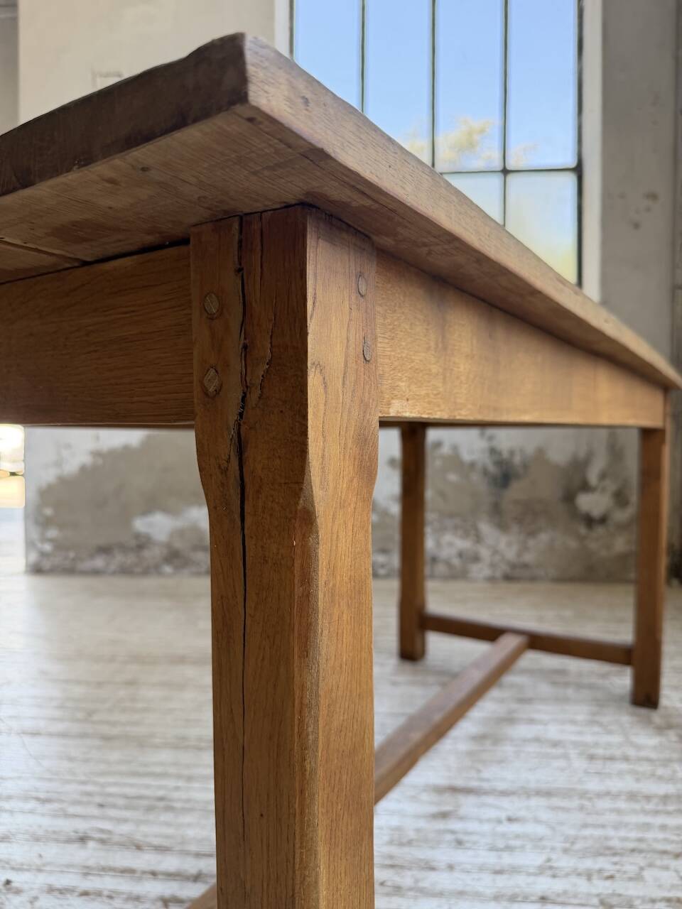 Table de ferme chêne doré 160cm