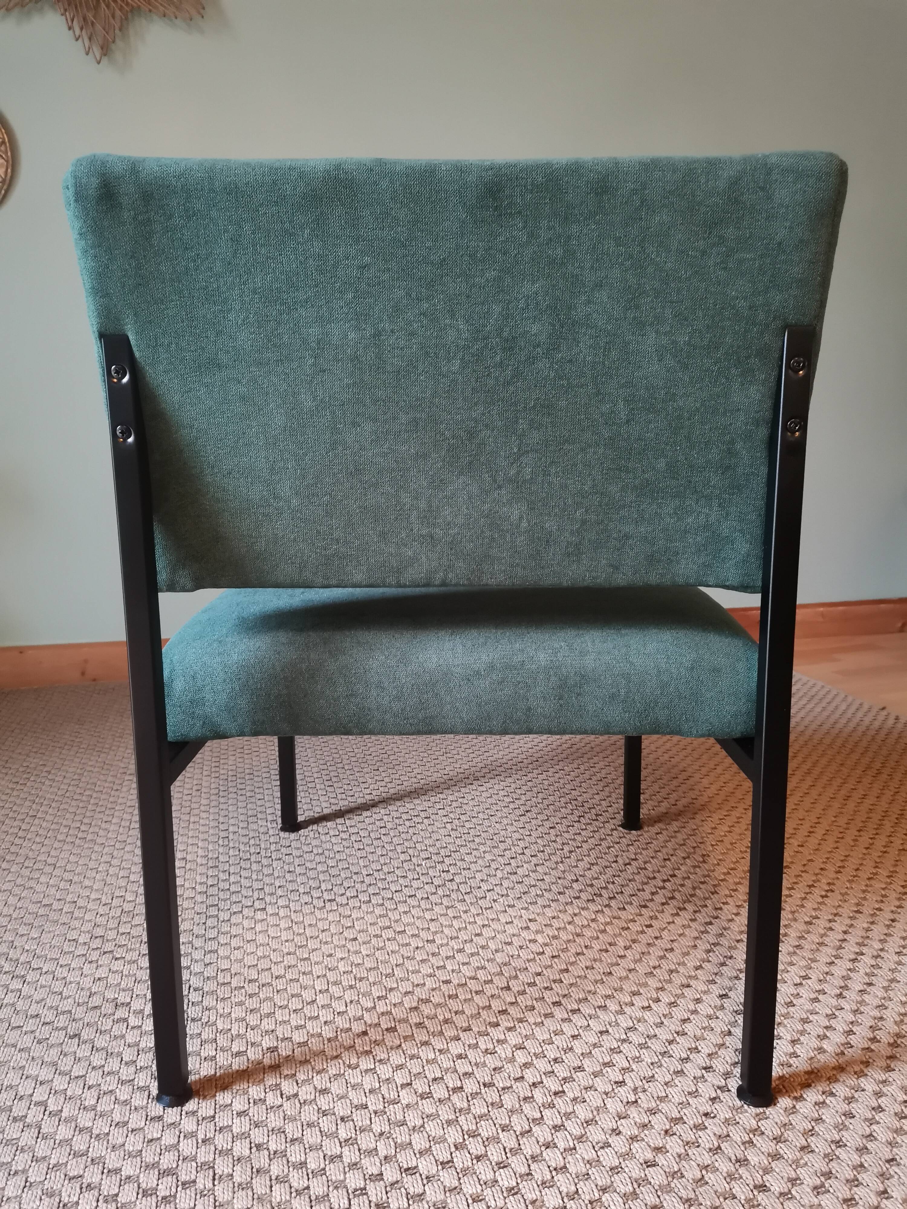 Green 1960s armchairs