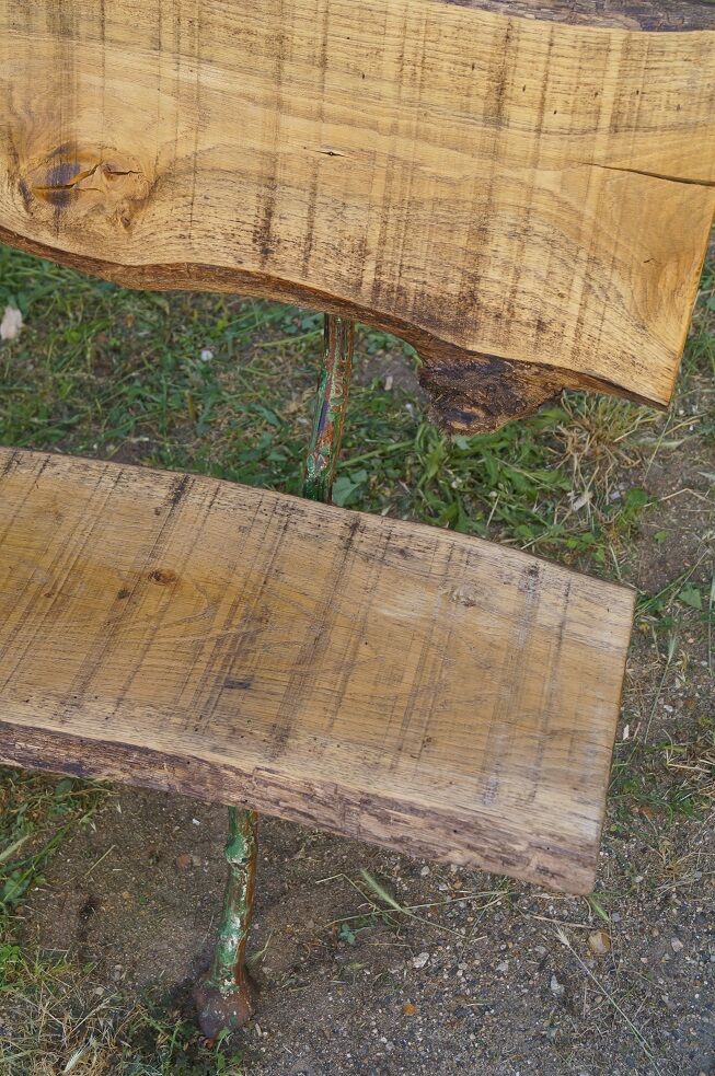 Cast iron and wood garden bench 1900