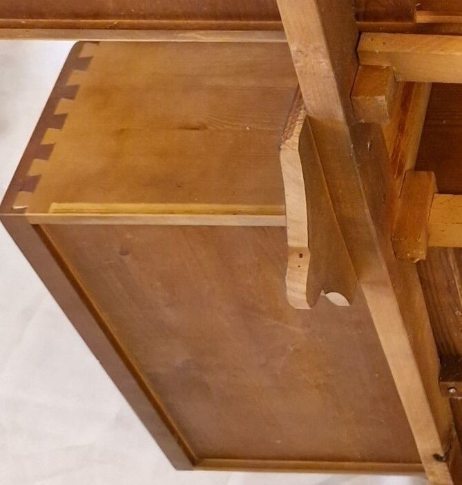 Vintage Art Deco console – wooden storage furniture – 1950s