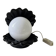 Porcelain table lamp Scallop black Vintage shell