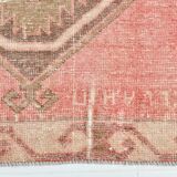 Red & Brown Classic Vintage Persian Runner Rug, 84x410Cm