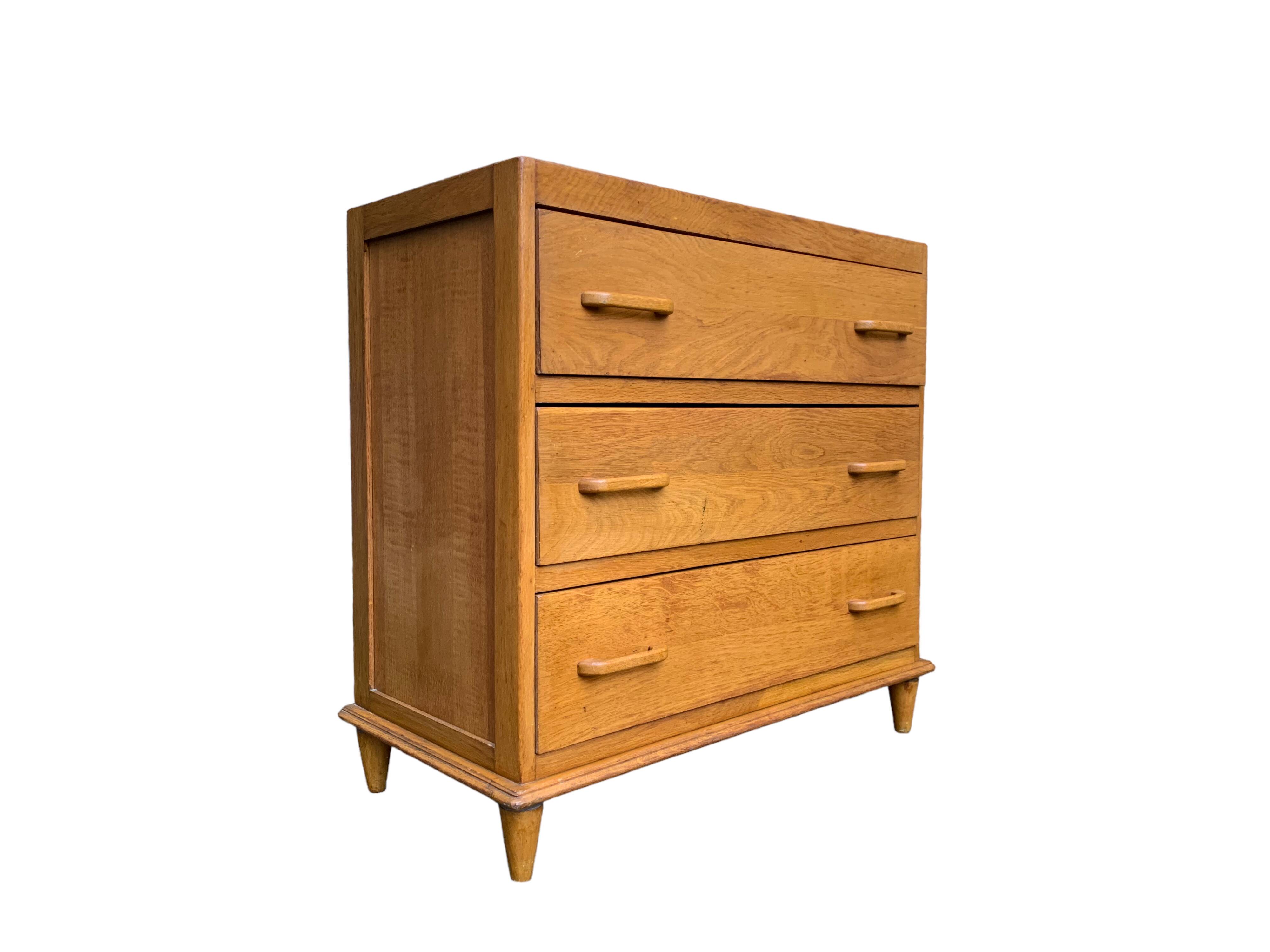 Vintage oak chest of drawers 1960