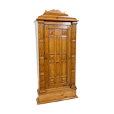 Antique oak shallow wall cabinet.
