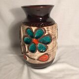 Vase ancien en céramique fleur france galerie vintage