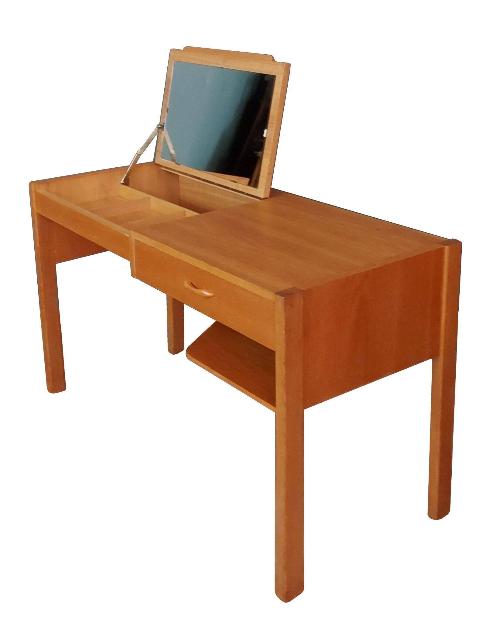 Bureau Coiffeuse en Teck Danemark Années 1960