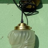 Art deco style glass suspension lamp lighting