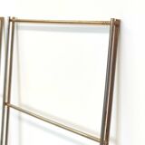 Metal and glass wall shelf