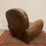 Leather club chair