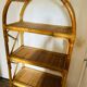 Vintage bamboo rattan shelf bookcase