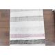 Vintage Turkish hand-knotted wool cotton white kilim runner rug  95x265
